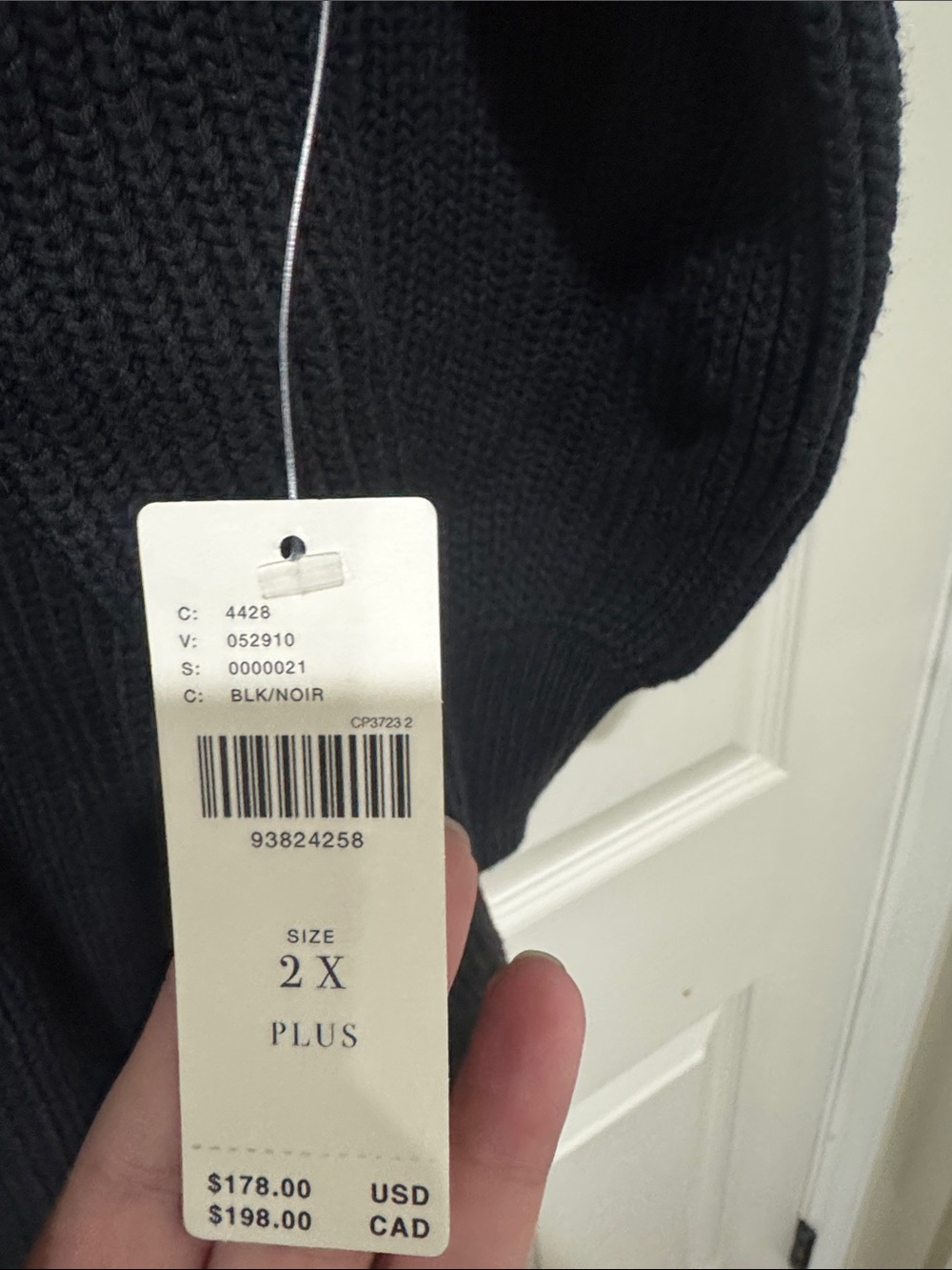 Anthropologie/Black Rib-Knit/Sweater/Button-Front Cardigan Dress/Coat/NWT! - Picture 6 of 15